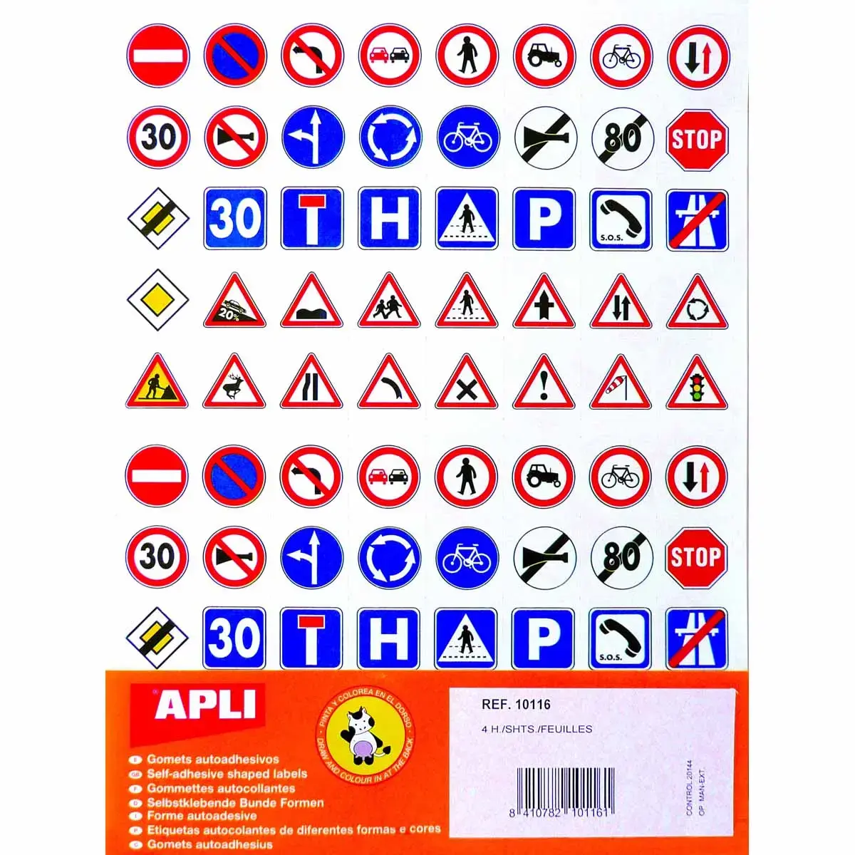 Themaklare verkeersregels stickers 4 vellen - Apli